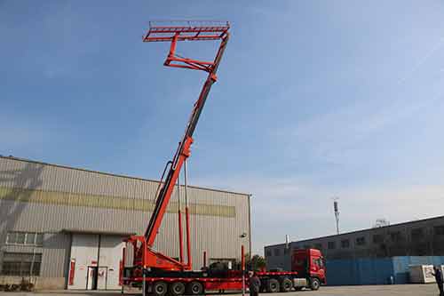 廣東客戶試機舉升18.5米液壓舉升平臺